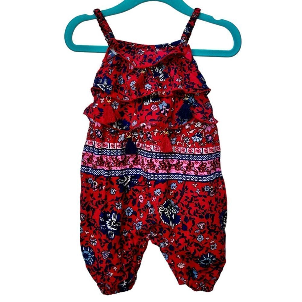 Bela & Nuni Baby Girl Sleeveless One Piece Cotton Colorful Romper. 12 Months.